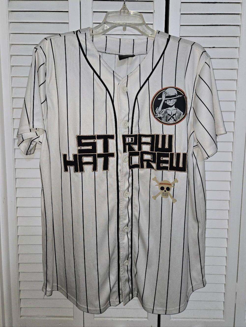 Onepiece Straw Hat Crew Men's L Luffy Baseball Jersey - Picture 2 of 15
